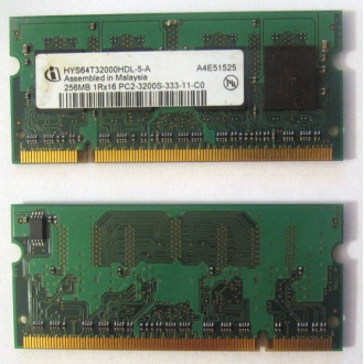 Модуль памяти для ноутбуков 256MB DDR2 SODIMM PC3200 (Фрязино)